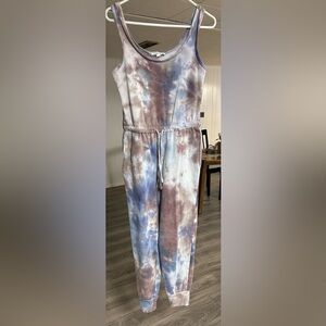 Tie—Dye cotton jumpsuit